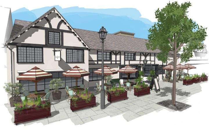 The future vision for the 'The Muddy Fox' on Solihull High Street
